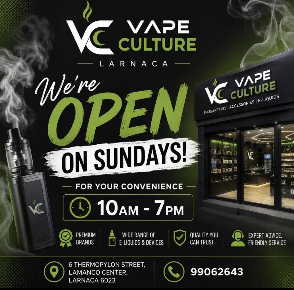 Vape Shop Larnaca - Open Sundays